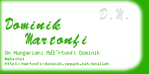 dominik martonfi business card